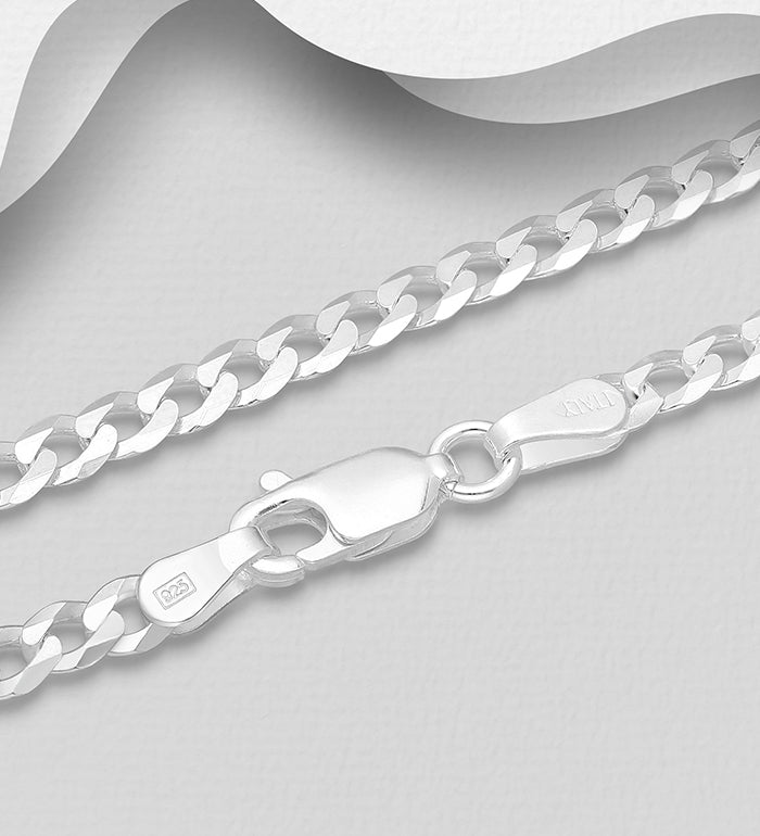 Sterling Silver Curb Chain - 3 mm