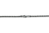 Black Rhodium Sterling Silver Rope Chain - 2.3mm