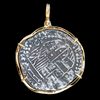 Atocha Jewelry - Extra Large Potosi Silver Coin Pendant w/14K Gold Frame