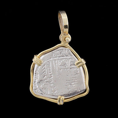 Atocha Jewelry - Tri Shape Silver Coin Pendant Back