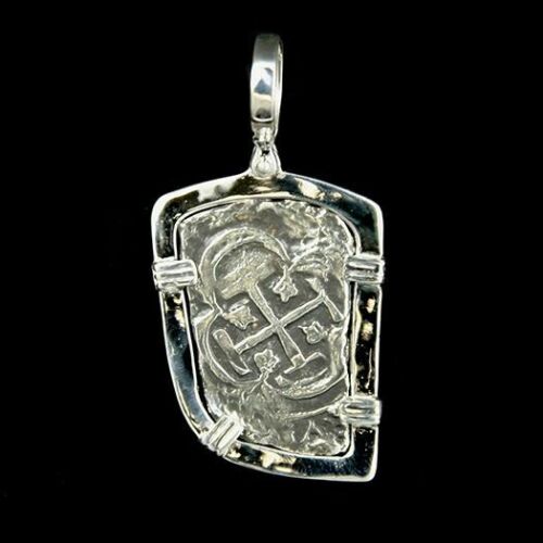 Atocha Jewelry - Long 8 Reales Silver Coin Pendant