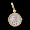 Atocha Jewelry - Small Silver Coin Pendant with Four Point Frame - Back