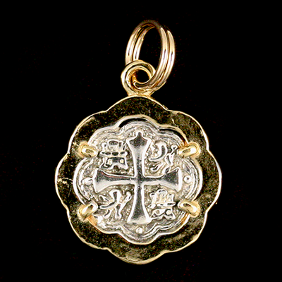 Atocha Jewelry - Small Pillar Silver Coin Pendant Front